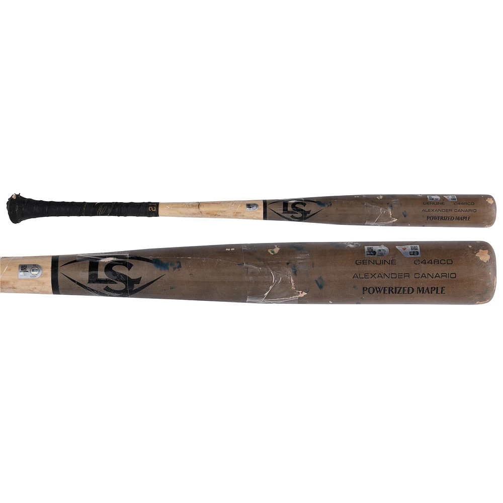 Alexander Canario Pittsburgh Pirates Game-Used Brown/Tan Louisville Slugger Broken Bat vs. San Diego Padres on May 3, 2025 - Single