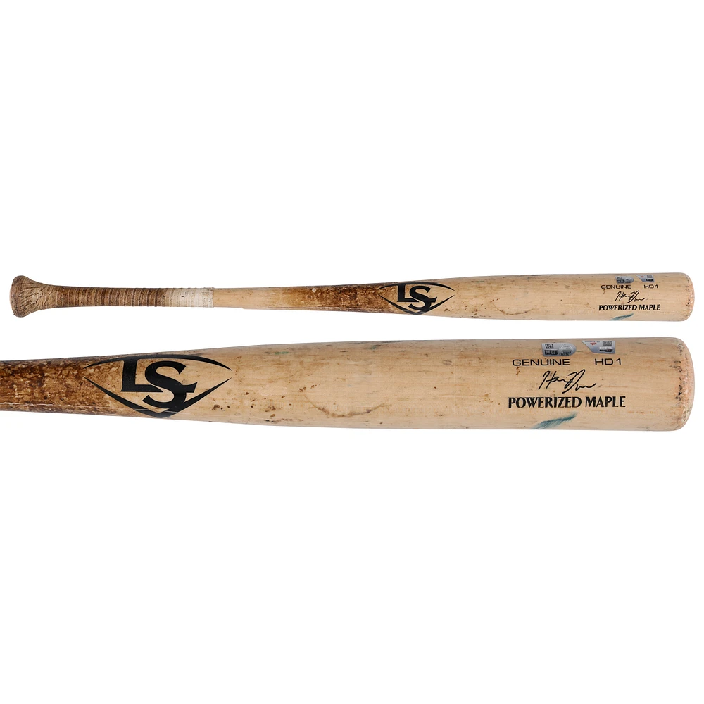 Henry Davis Pittsburgh Pirates Game-Used Tan Louisville Slugger Broken Bat vs. Atlanta Braves on May 10, 2025