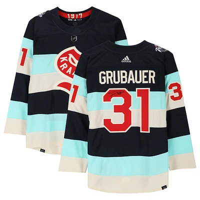 Philipp Grubauer Seattle Kraken Autographed 2024 Winter Classic adidas Authentic Jersey