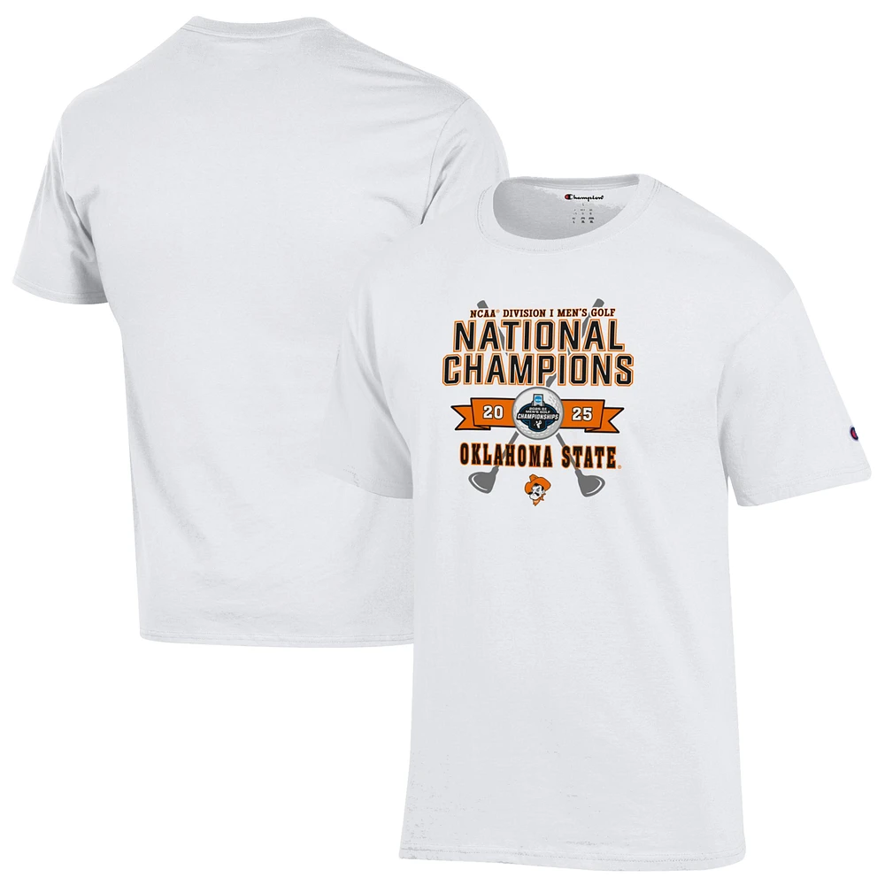 Unisex Champion White Oklahoma State Cowboys 2025 NCAA Men's Golf National Champions T-Shirt