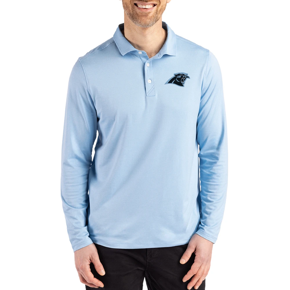 Men's Cutter & Buck Carolina Panthers Coastline Epic Comfort Eco Recycled Polo