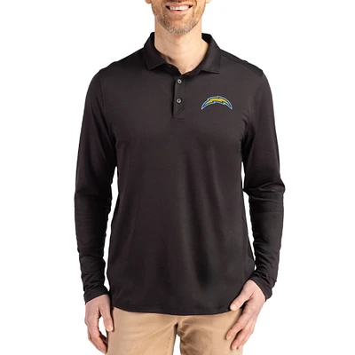 Men's Cutter & Buck Los Angeles Chargers Coastline Epic Comfort Eco Recycled Polo