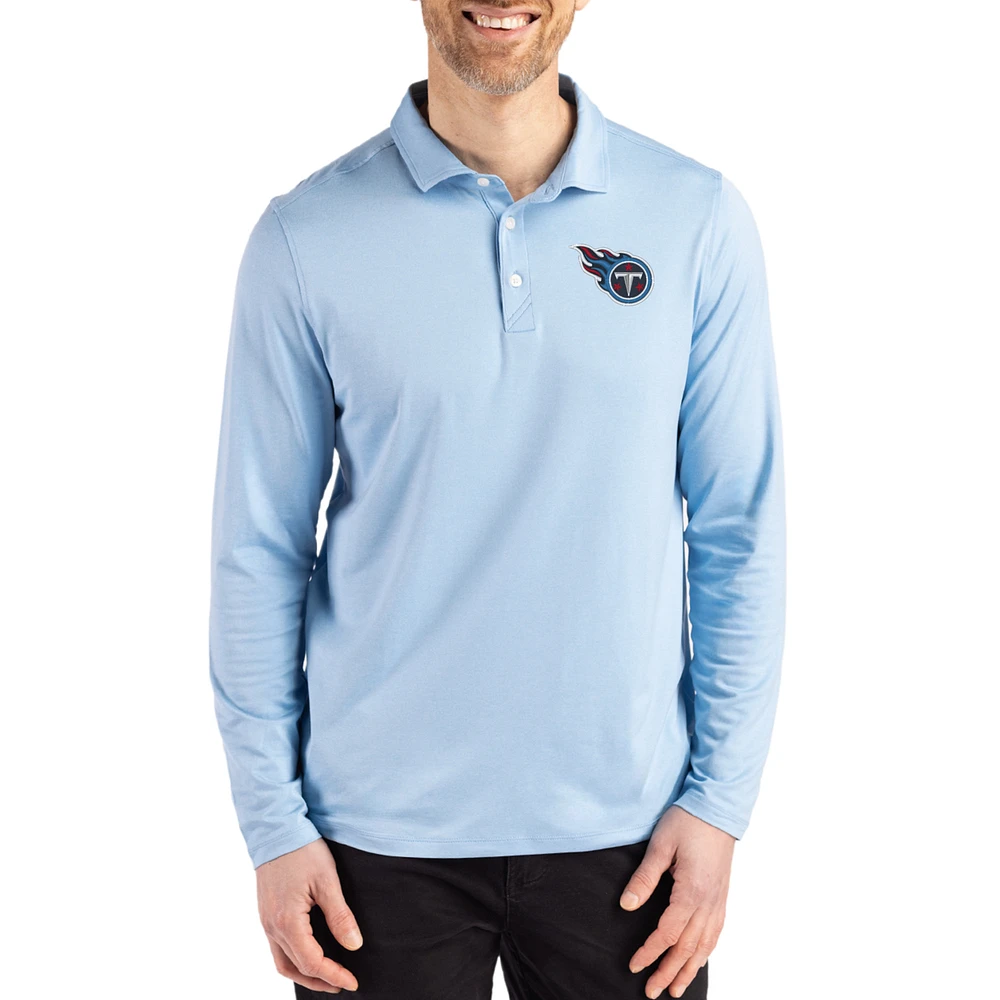 Men's Cutter & Buck Light Blue Tennessee Titans Coastline Epic Comfort Eco Recycled Polo