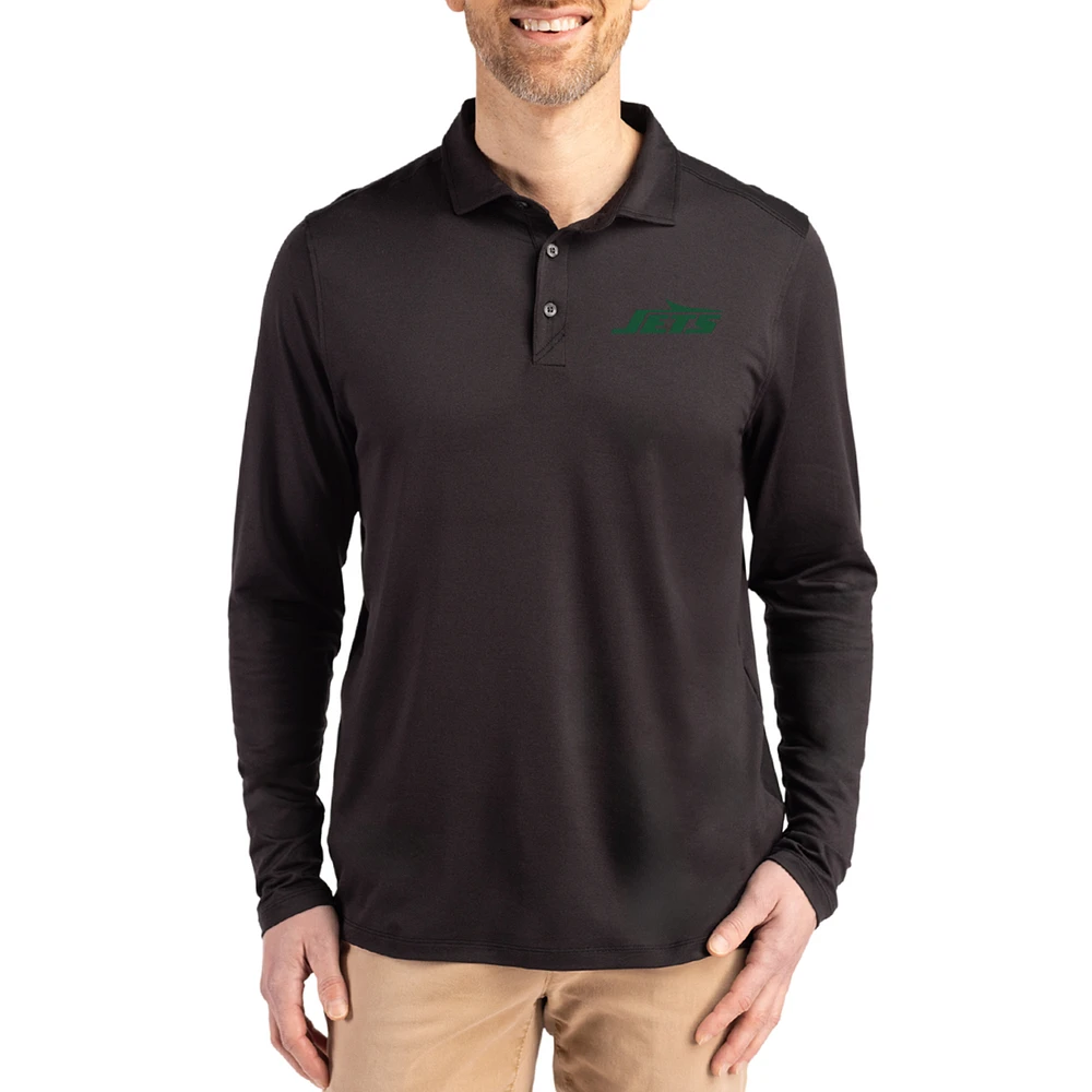 Men's Cutter & Buck New York Jets Coastline Epic Comfort Eco Recycled Polo