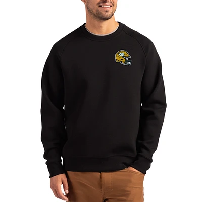Men's Cutter & Buck Green Bay Packers Helmet Roam Recycled Raglan Pullover Sweatshirt