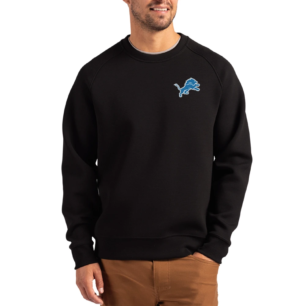 Men's Cutter & Buck Detroit Lions Primary Logo Roam Recycled Raglan Pullover Sweatshirt
