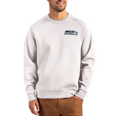 Men's Cutter & Buck Gray Seattle Seahawks Primary Logo Roam Recycled Raglan Pullover Sweatshirt