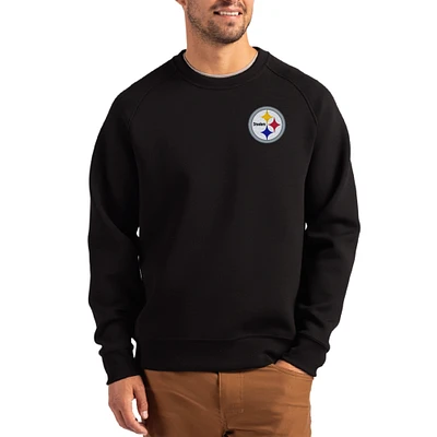 Men's Cutter & Buck Pittsburgh Steelers Primary Logo Roam Recycled Raglan Pullover Sweatshirt