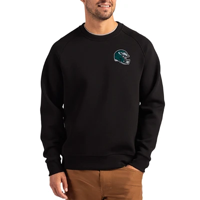 Men's Cutter & Buck Philadelphia Eagles Helmet Roam Recycled Raglan Pullover Sweatshirt