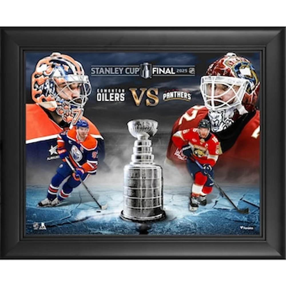 Edmonton Oilers vs. Florida Panthers Framed 13" x 16" 2025 Stanley Cup Final Matchup Collage
