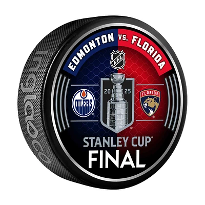 Inglasco Edmonton Oilers vs. Florida Panthers 2025 Stanley Cup Final Dueling Matchup Hockey Puck