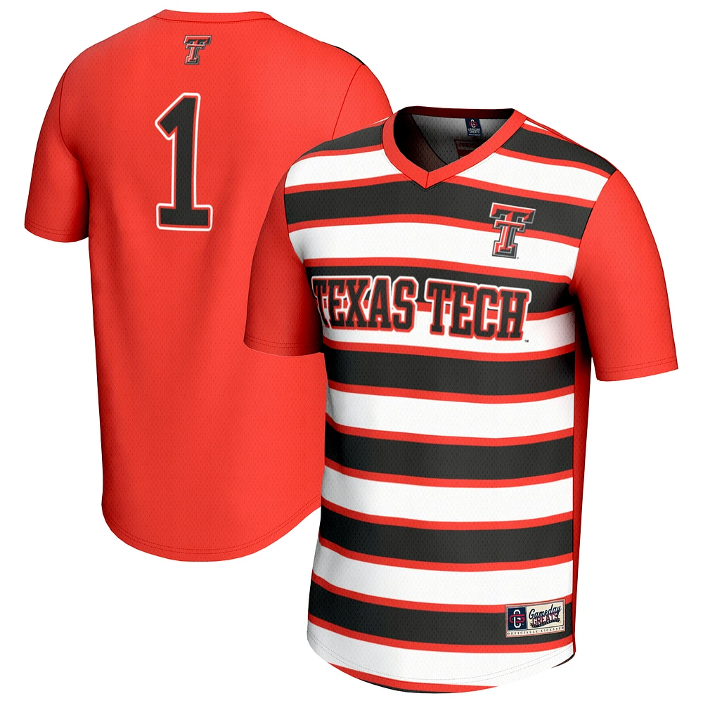 Unisex GameDay Greats #1 Red Texas Tech Raiders Lightweight Soccer Fashion Jersey