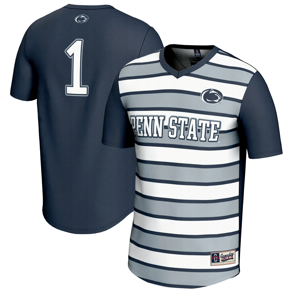 Youth GameDay Greats #1 Navy Penn State Nittany Lions Lightweight Soccer Fashion Jersey
