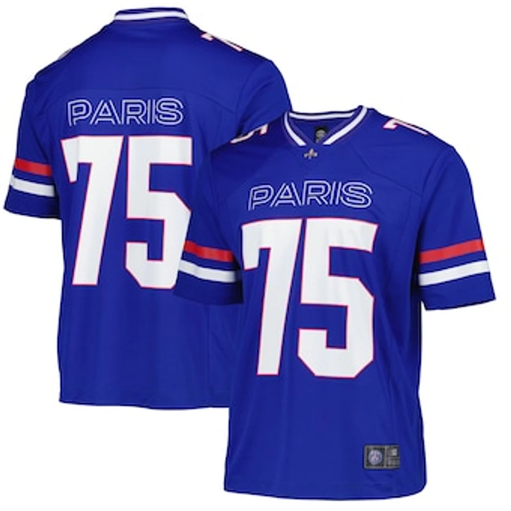 Men's Fanatics  Royal Paris Saint-Germain Collegiate American Football Foundation Fashion Jersey