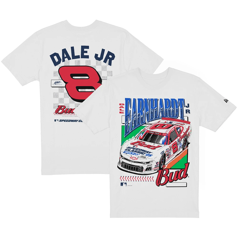 Men's New Era Dale Earnhardt Jr. Budweiser x MLB 2025 Speedway Classic Car T-Shirt