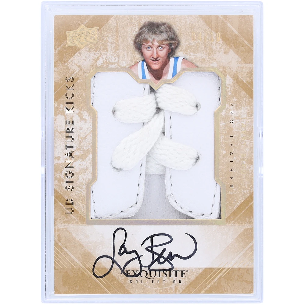 Larry Bird Boston Celtics Autographed 2013-14 Upper Deck Exquisite Collection Signature Kicks #ML-LB #4/10 Card