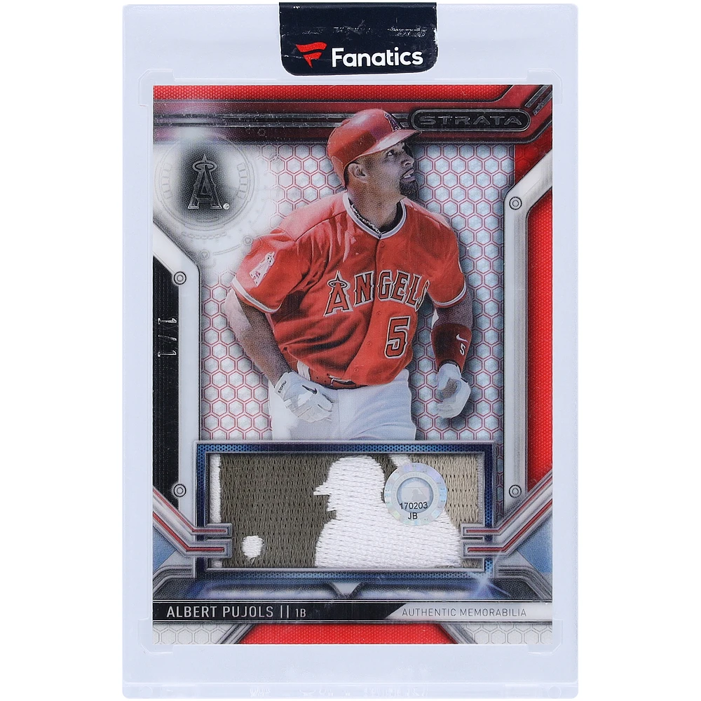 Albert Pujols Los Angeles Angels 2016 Topps Strata Game Used MLB Logo Relic #CAR-AP #1/1 Card