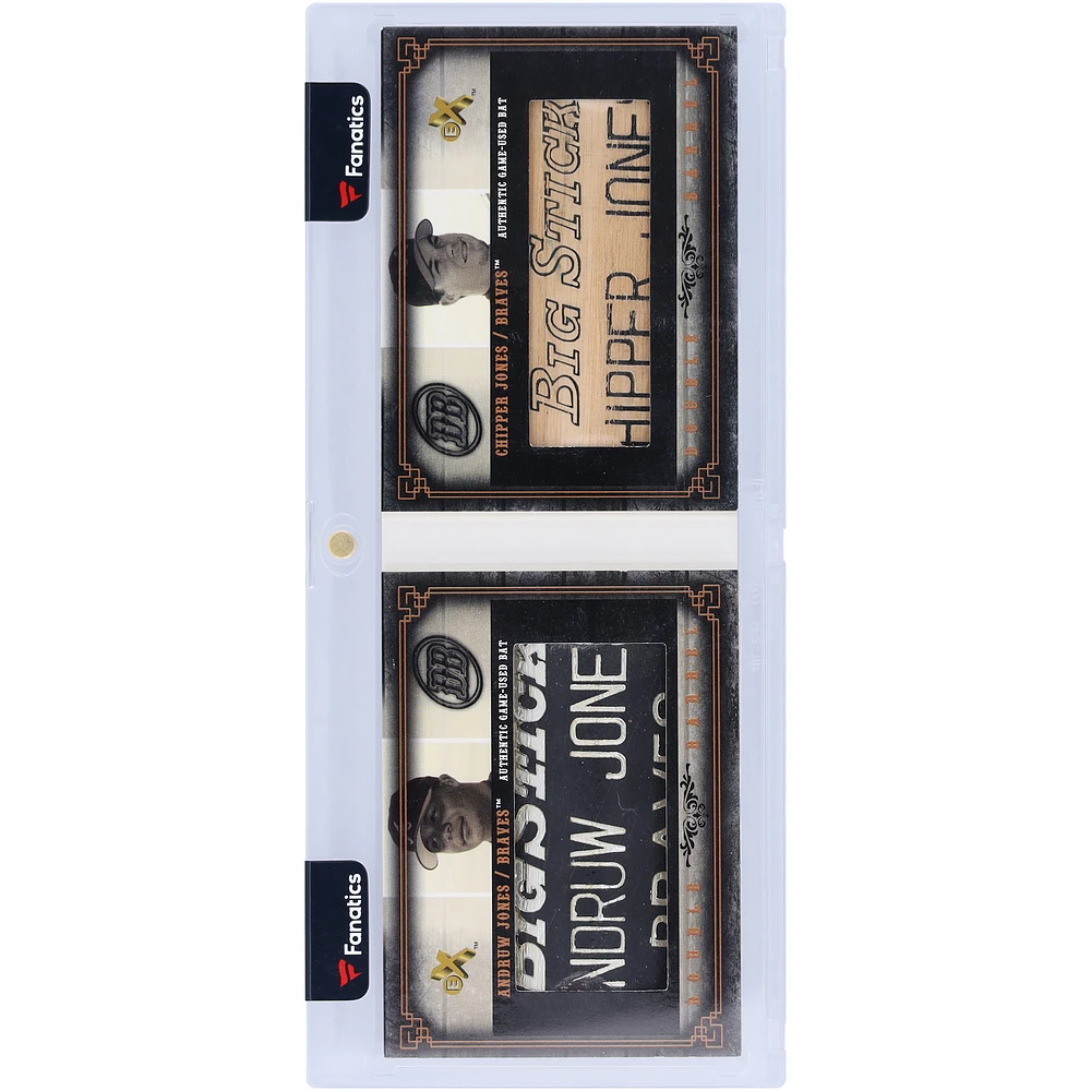 Andruw Jones & Chipper Jones Atlanta Braves 2004 Fleer E-X Double Game Used Bat Barrel #DB-AJCJ #1/1 Card