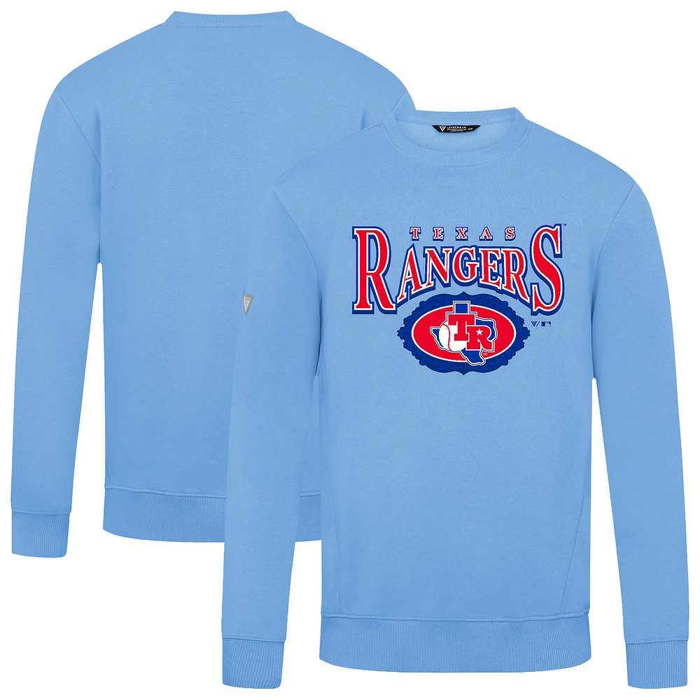 Men's Levelwear Light Blue Texas Rangers Lone Star Zane Pullover Sweatshirt