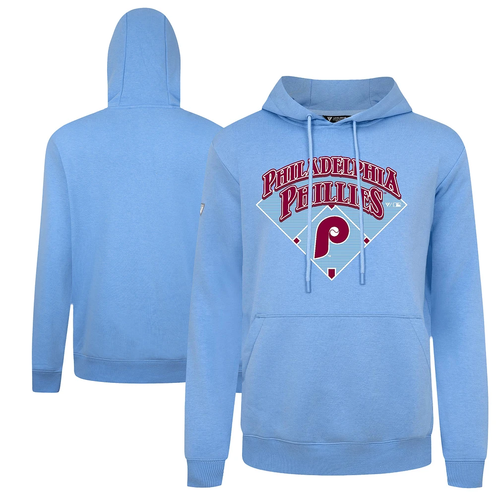 Men's Levelwear Light Blue Philadelphia Phillies Phantastic Podium Pullover Hoodie