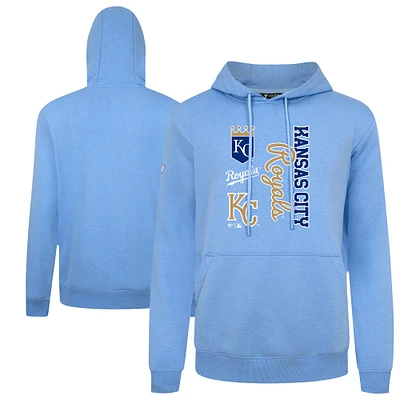 Men's Levelwear Light Blue Kansas City Royals Crown Podium Pullover Hoodie