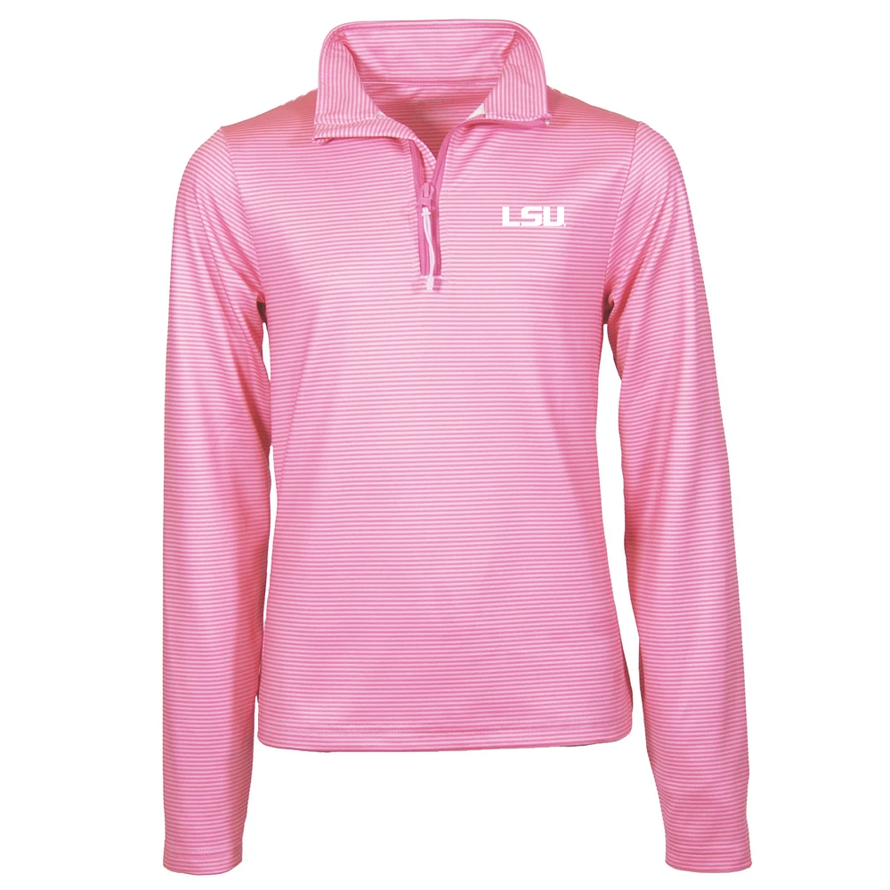 Girls Toddler Garb Pink LSU Tigers Mila Quarter-Zip Pullover