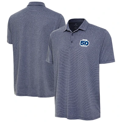 Men's Antigua Heather Navy Seattle Seahawks 50th Season Scheme Polo