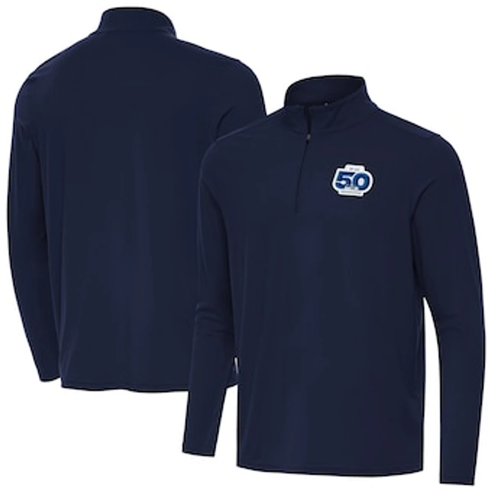 Men's Antigua Navy Seattle Seahawks 50th Season Intent Quarter-Zip Pullover