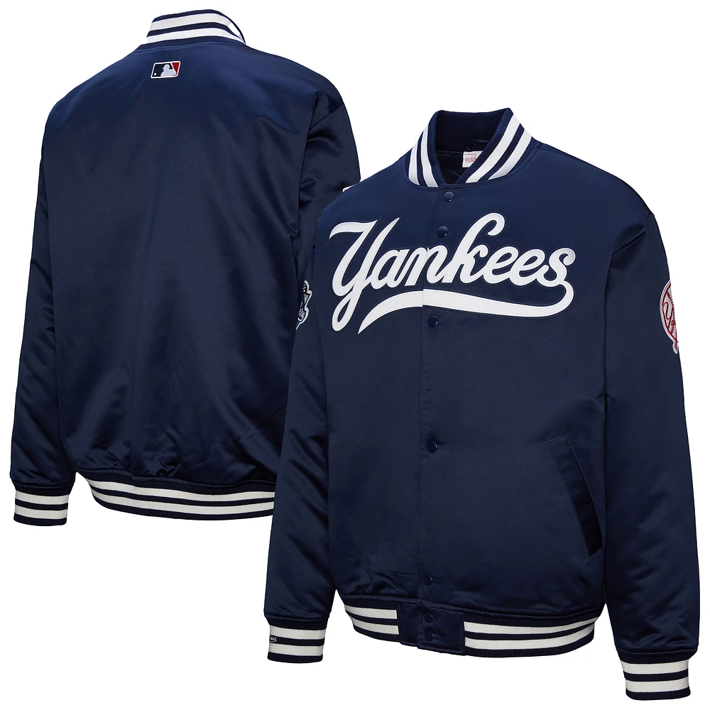 Men's Mitchell & Ness Navy New York Yankees 2000 World Series Full-Snap Varsity Jacket