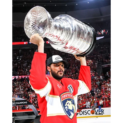 Seth Jones Florida Panthers Unsigned 2025 Stanley Cup Champions Raising Photograph