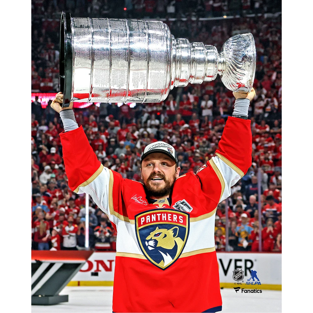 Sam Reinhart Florida Panthers Unsigned 2025 Stanley Cup Champions Raising Photograph