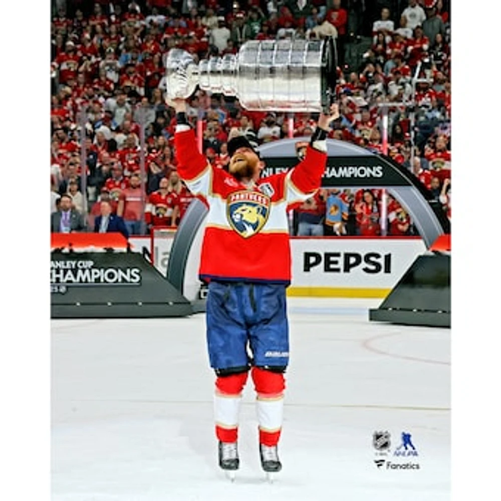 Sam Bennett Florida Panthers Unsigned 2025 Stanley Cup Champions Raising Photograph