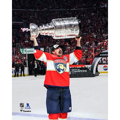 Brad Marchand Florida Panthers Unsigned 2025 Stanley Cup Champions Raising Photograph