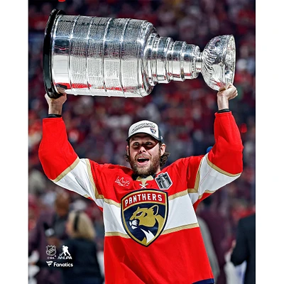 Carter Verhaeghe Florida Panthers Unsigned 2025 Stanley Cup Champions Raising Photograph
