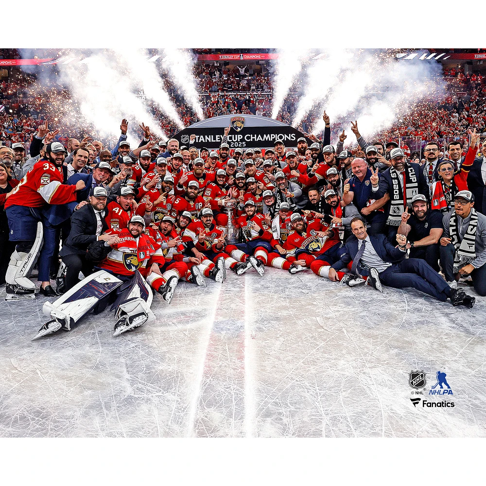 Florida Panthers Unsigned 2025 Stanley Cup Champions Team Celebration Photograph