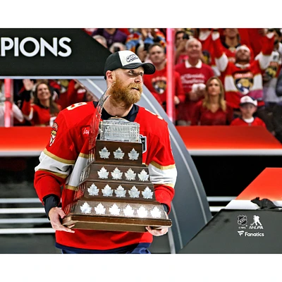 Sam Bennett Florida Panthers Unsigned 2025 Stanley Cup Champions Raising Conn Smythe Photograph