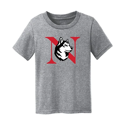 Toddler Chad & Jake Heather Gray Northeastern Huskies Primary Logo T-Shirt