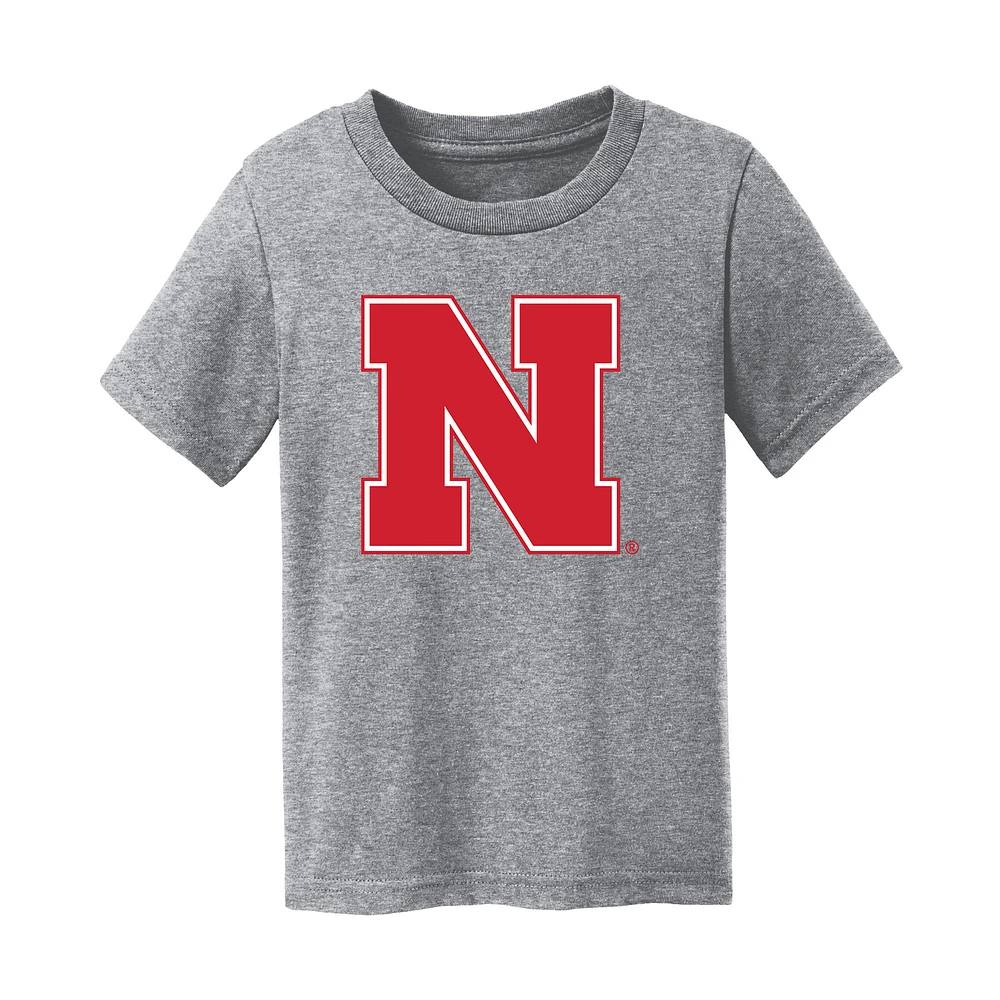 Toddler Chad & Jake Heather Gray Nebraska Huskers Primary Logo T-Shirt