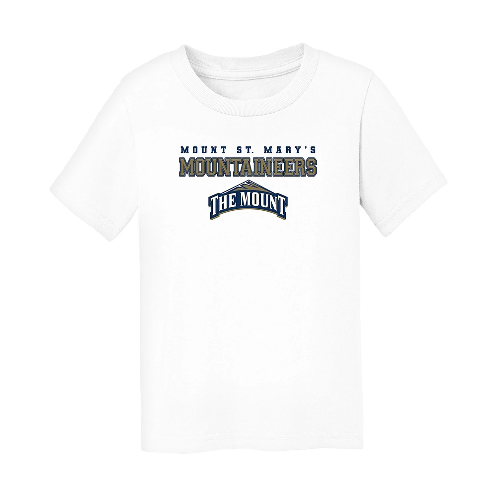 Infant Chad & Jake White Mount St. Mary's Mountaineers Varsity Design T-Shirt