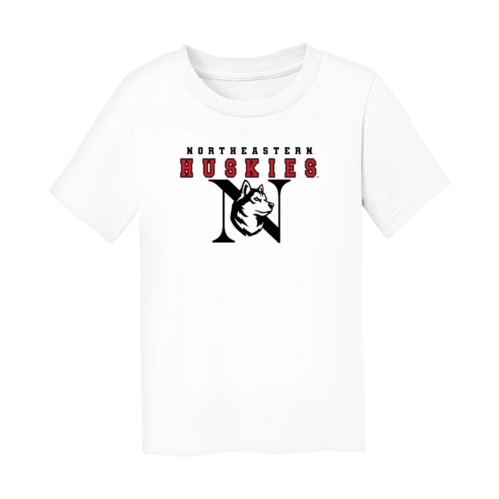Toddler Chad & Jake White Northeastern Huskies Varsity Design T-Shirt