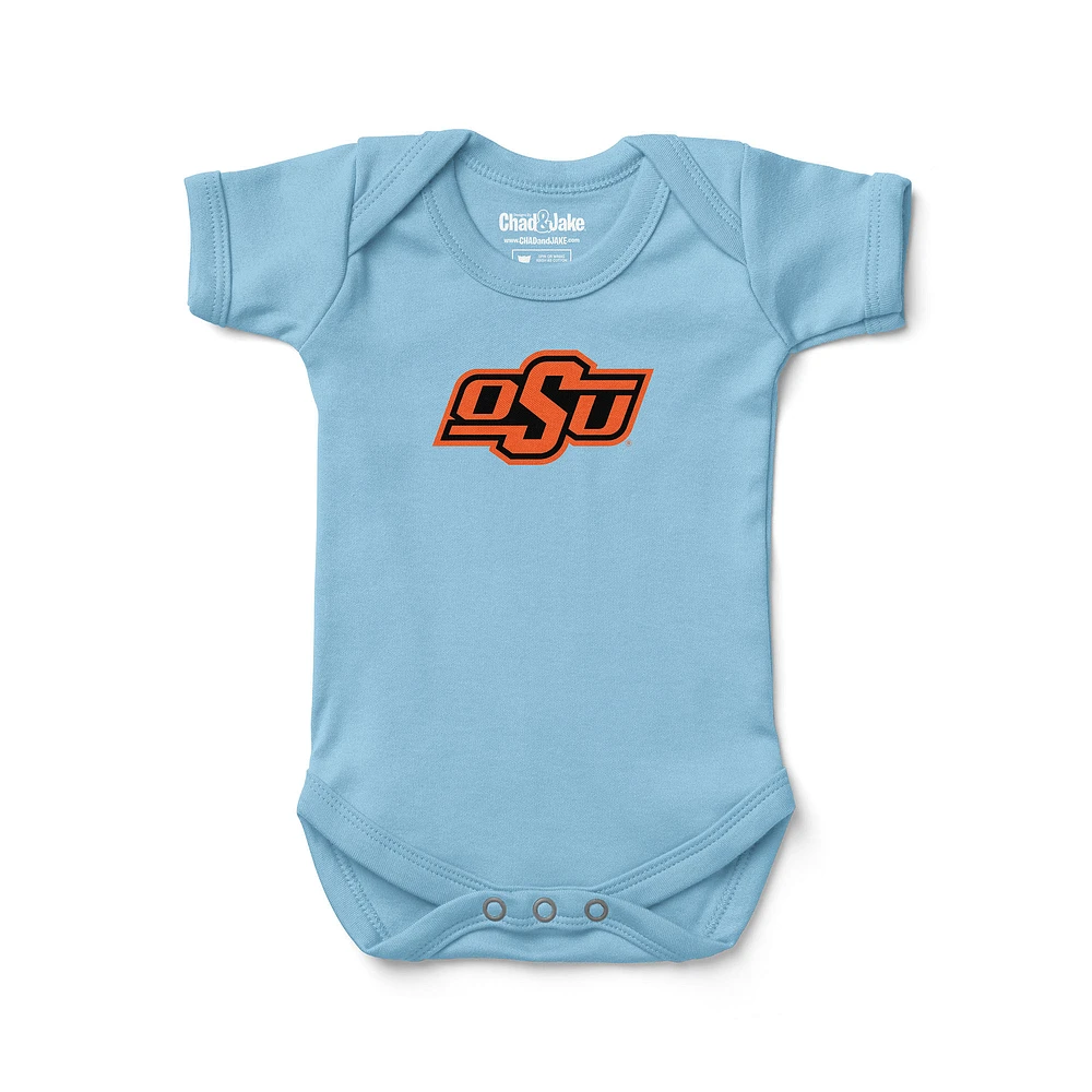 Newborn & Infant Chad Jake Light Blue Oklahoma State Cowboys Primary Logo Bodysuit