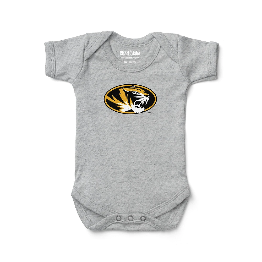 Newborn & Infant Chad Jake Heather Gray Missouri Tigers Primary Logo Bodysuit