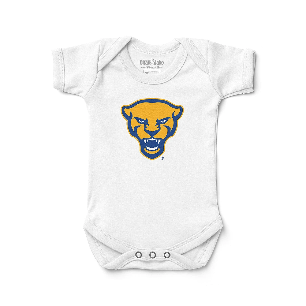 Newborn & Infant Chad Jake Pitt Panthers Mascot Logo Bodysuit