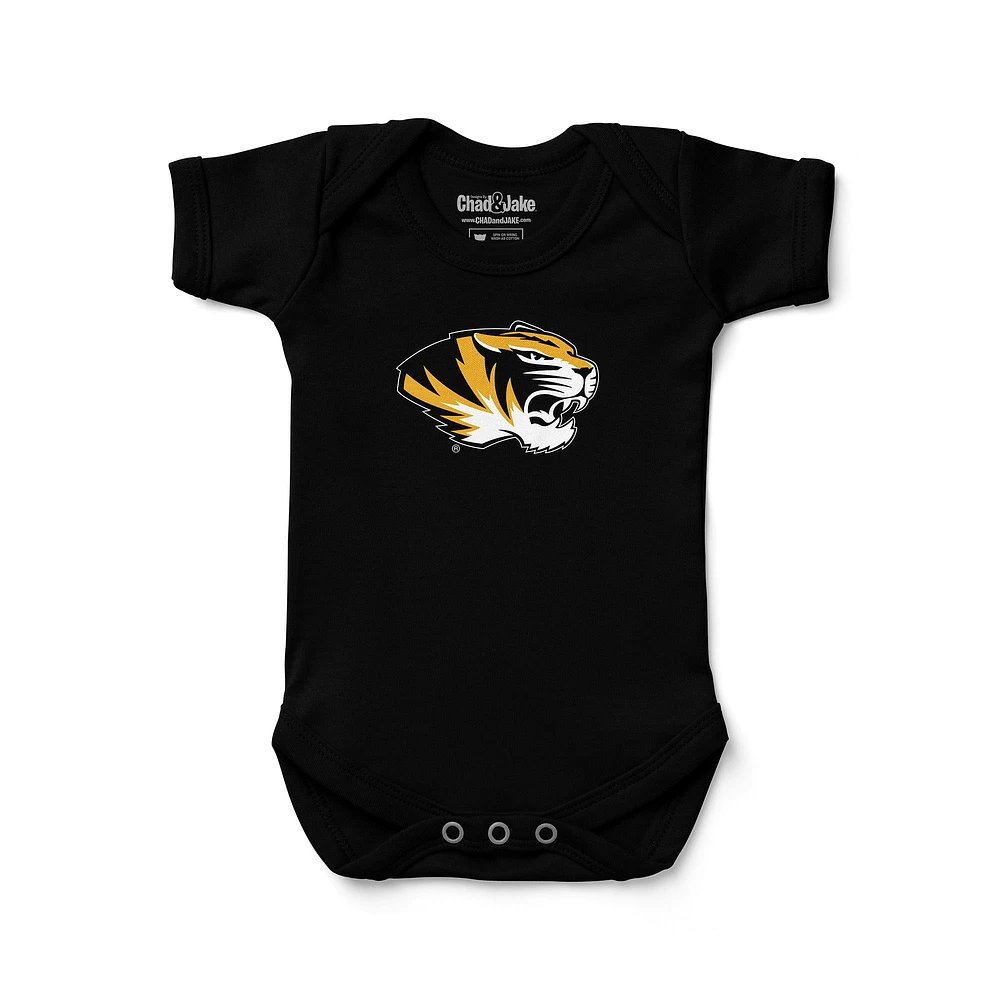 Newborn & Infant Chad Jake Black Missouri Tigers Secondary Logo Bodysuit