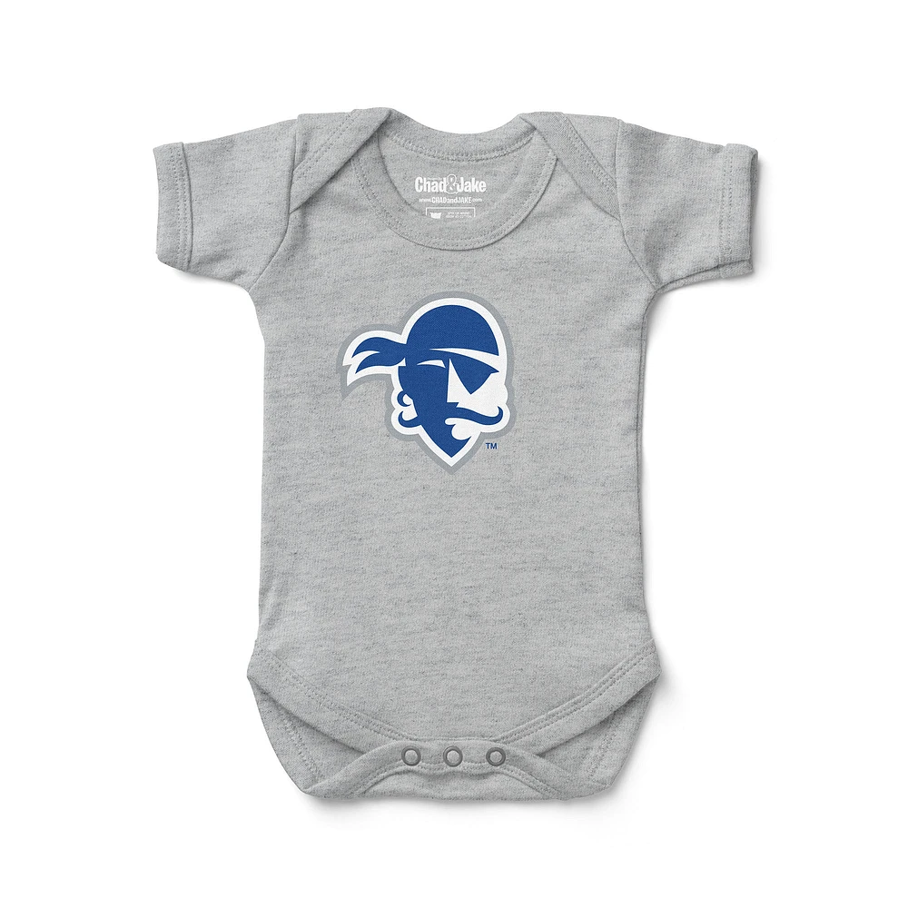 Newborn & Infant Chad Jake Heather Gray Seton Hall Pirates Primary Logo Bodysuit