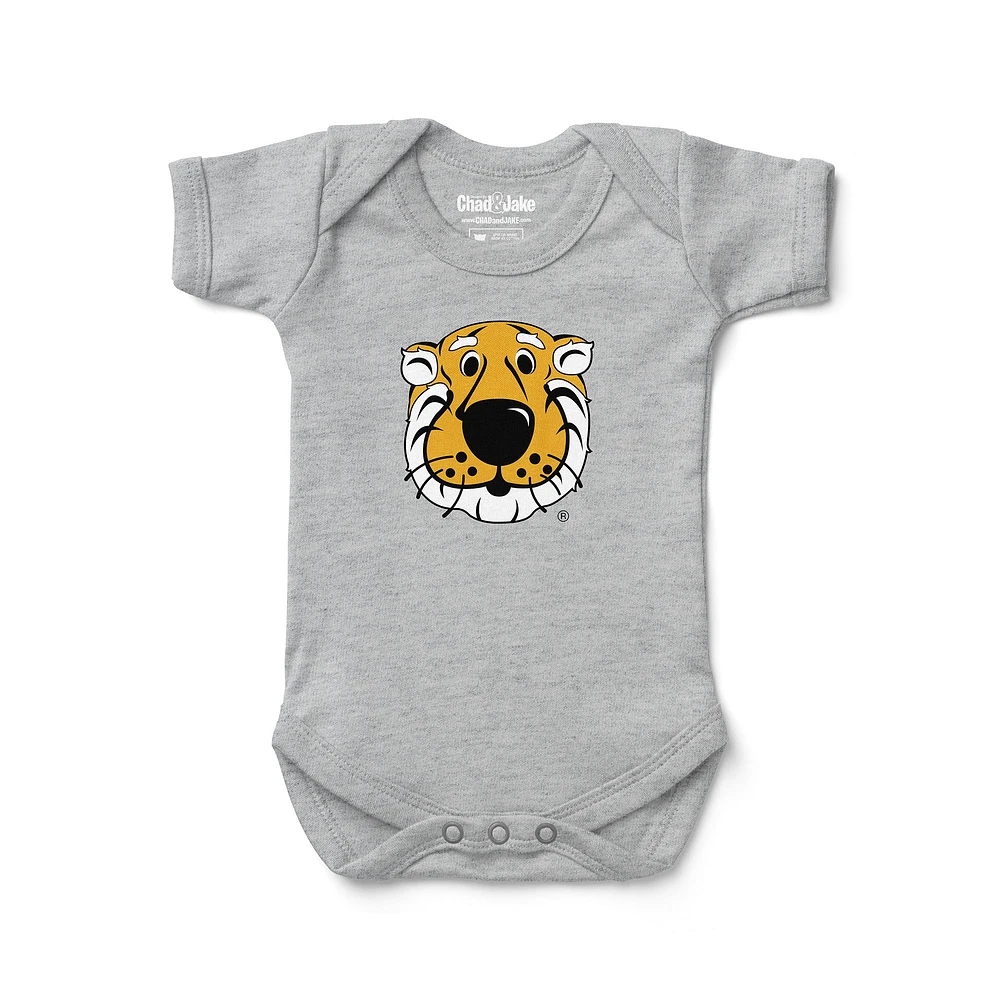 Newborn & Infant Chad Jake Heather Gray Missouri Tigers Mascot Logo Bodysuit
