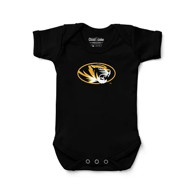 Newborn & Infant Chad Jake Black Missouri Tigers Primary Logo Bodysuit