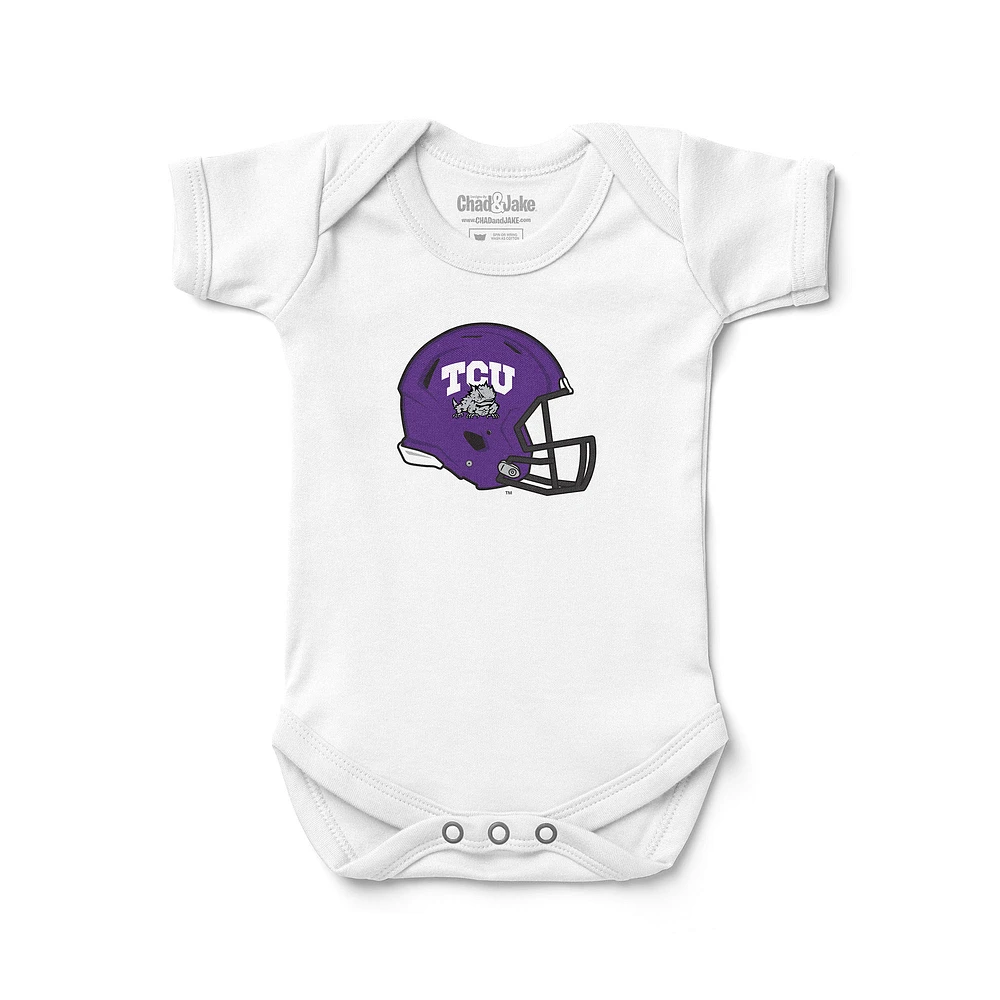Newborn & Infant Chad Jake TCU Horned Frogs Helmet Logo Bodysuit