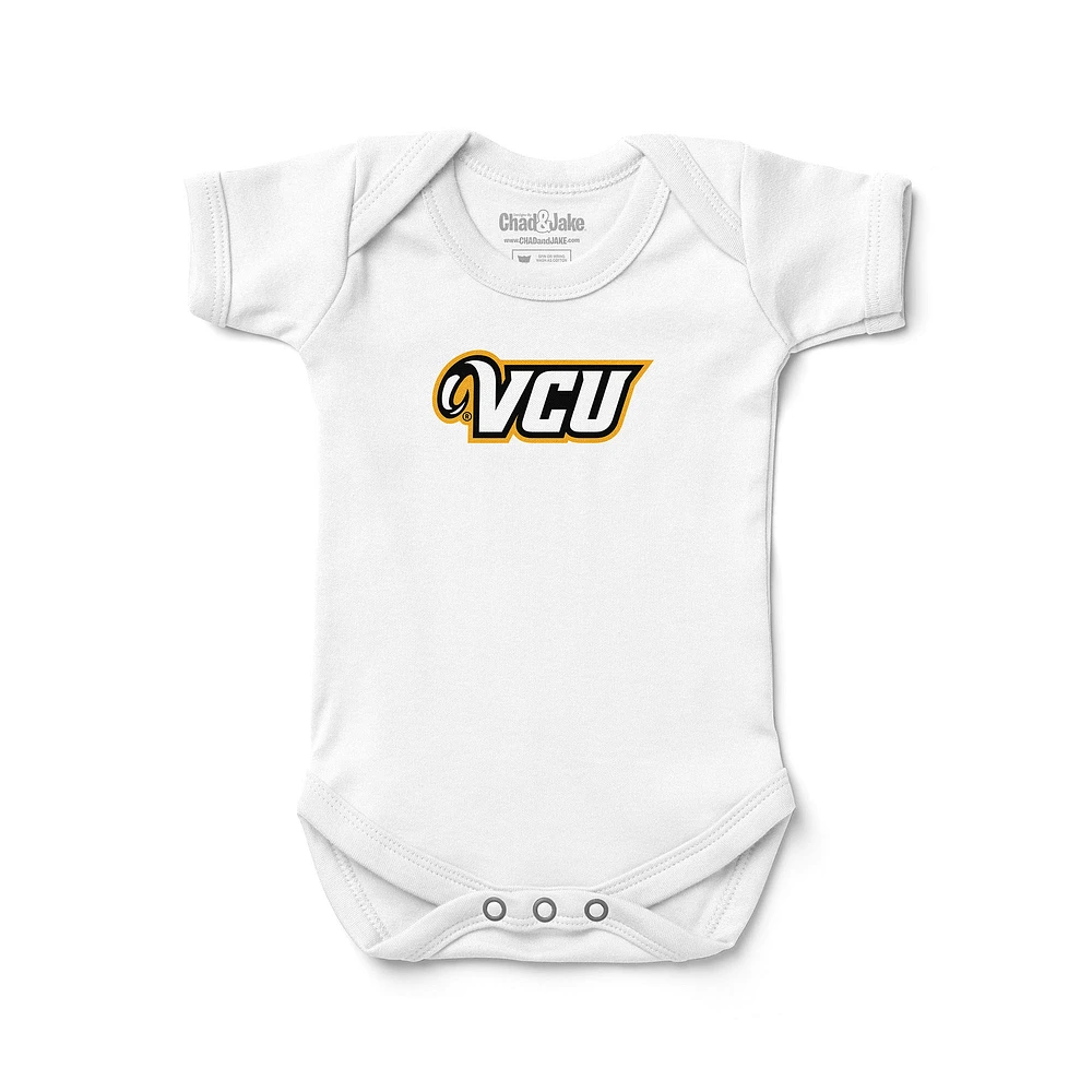 Newborn & Infant Chad Jake White VCU Rams Primary Logo Bodysuit