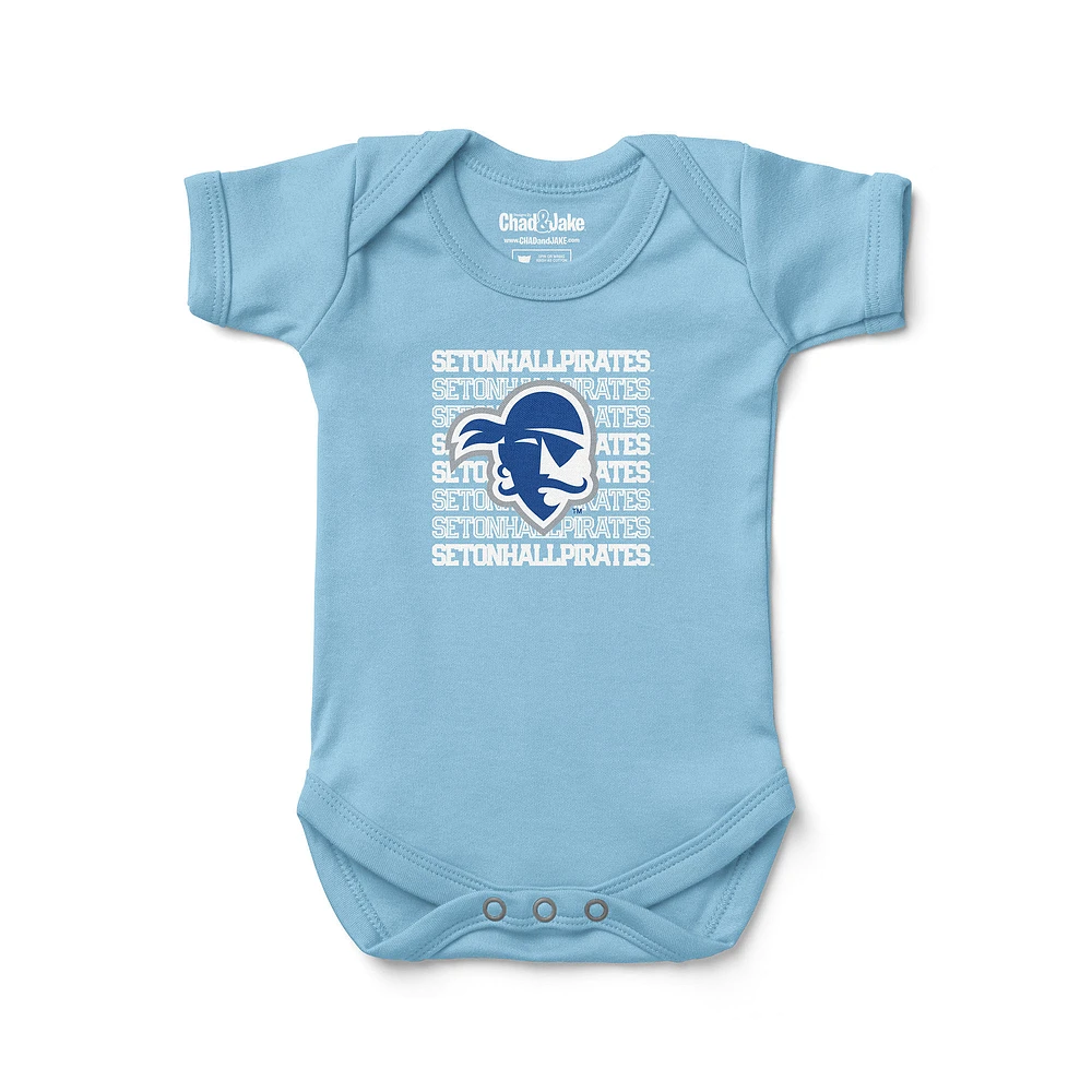 Newborn & Infant Chad Jake Light Blue Seton Hall Pirates Retro Bodysuit